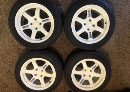 set of 4x100 OG Volk Te37s, wheel specs are 15x8 +35 on 205x50 Federal 595s.