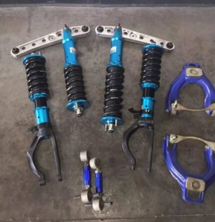 JDM Honda Civic EK9 Megan coilovers with complete setup of front & rear camber kits.