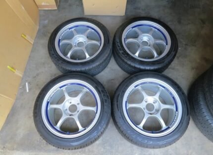 Advan RG Silver 17x8.5 +37 5x114.3 Wheels and tires for sale
